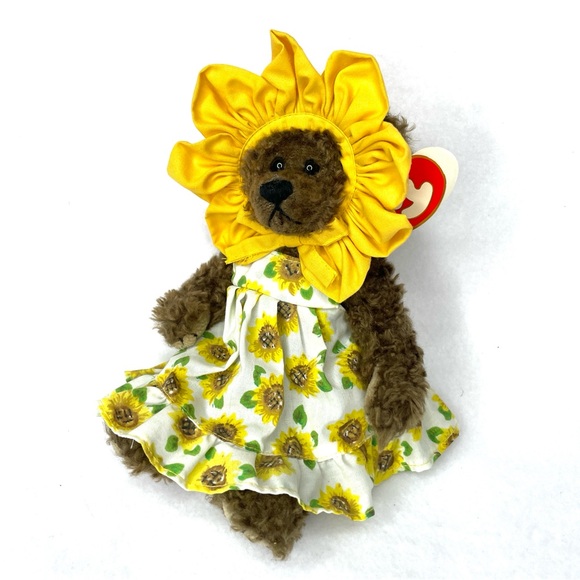 Ty Beanie Susannah Sunflower Bear Plush Teddy - Picture 3 of 12